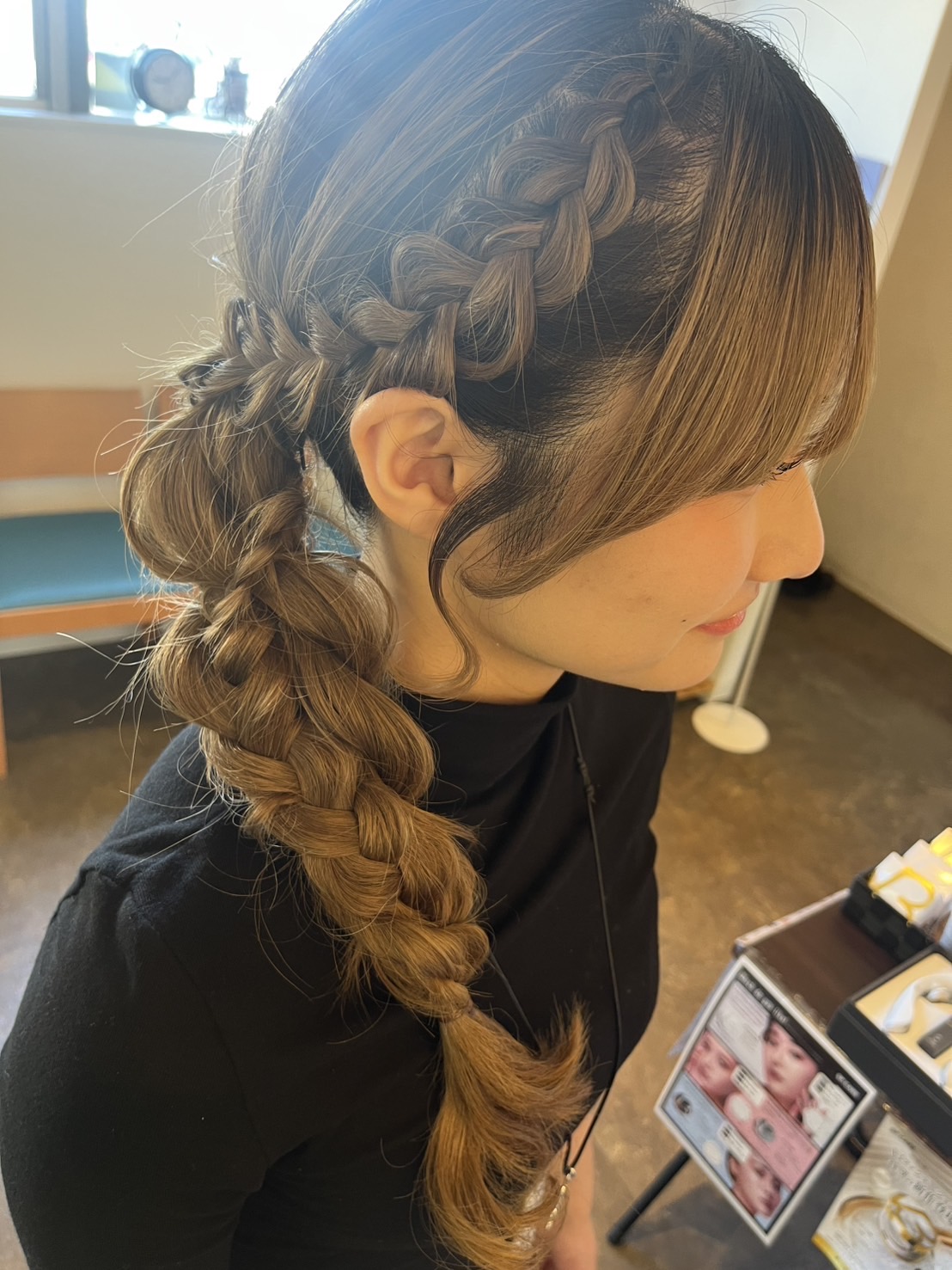 編みおろし　プリンセスアレンジ　　ヘアアレンジ　女性に人気の美容院　人気スタイリスト　岐阜羽島　スタッフ募集　美容室SIRENAセレナ