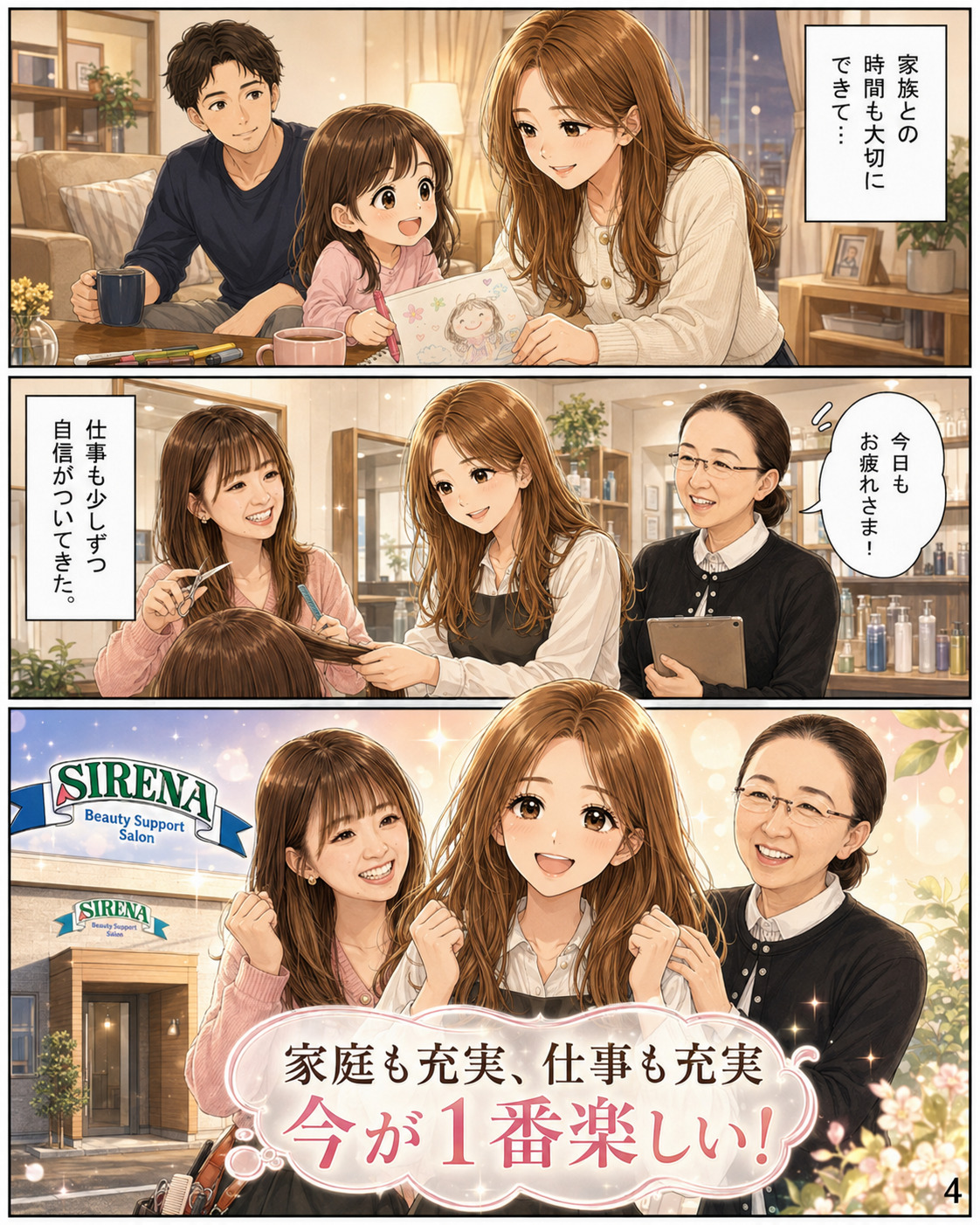スタイリスト募集 人気スタイリスト 女性に人気の美容院 人気スタイリスト 岐阜羽島 スタッフ募集 美容室SIRENAセレナ